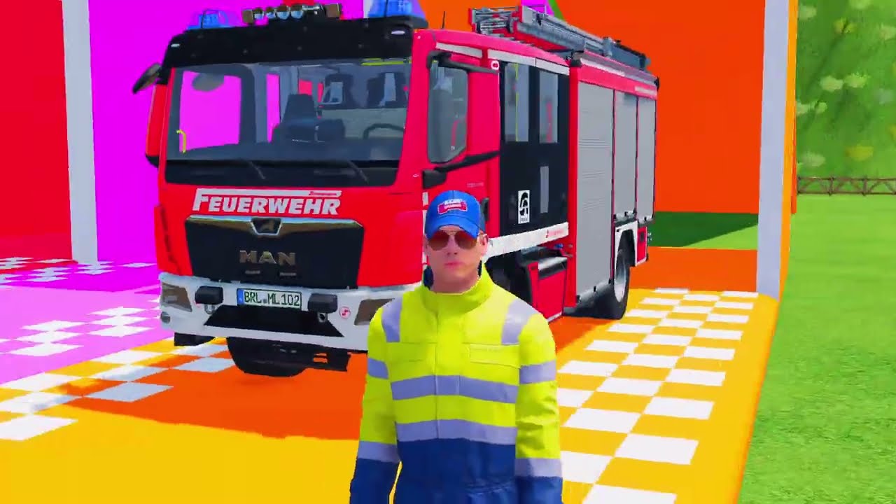 POLICE CARS, FIRE DEPARTMENT, AMBULANCE VEHICLES TRANSPORTING WITH MAN TRUCKS ! Farming Simulator22