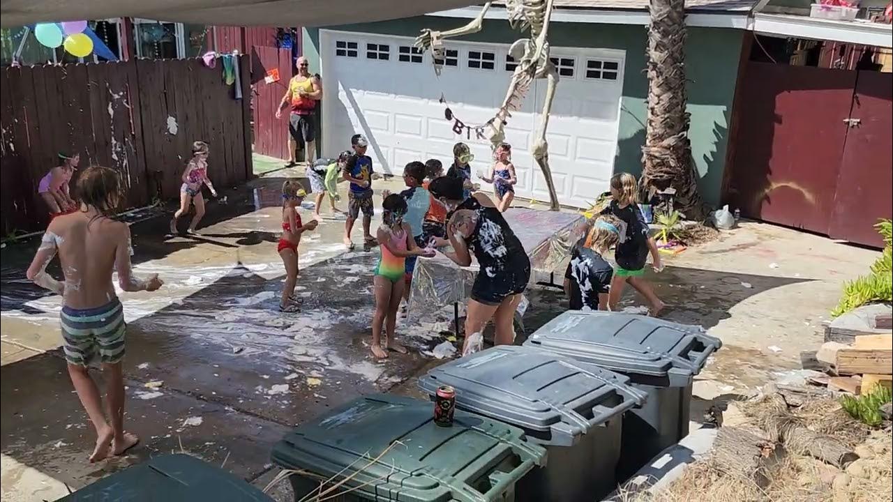 shave foam and water balloon battle YouTube