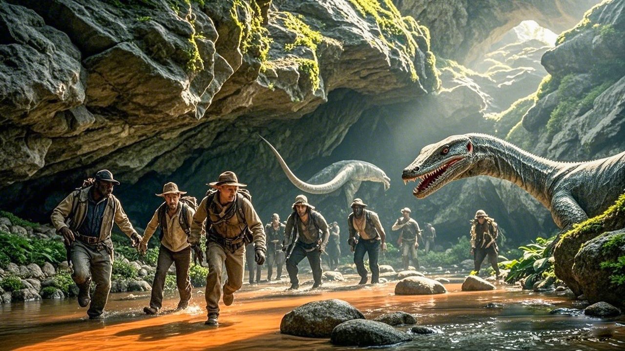 【巨蜥危机】人类闯入神秘洞穴，惨遭巨蜥疯狂攻击！#神农野人 #惊悚 #灾难 #电影 #movie #怪兽 #monster #电影派对