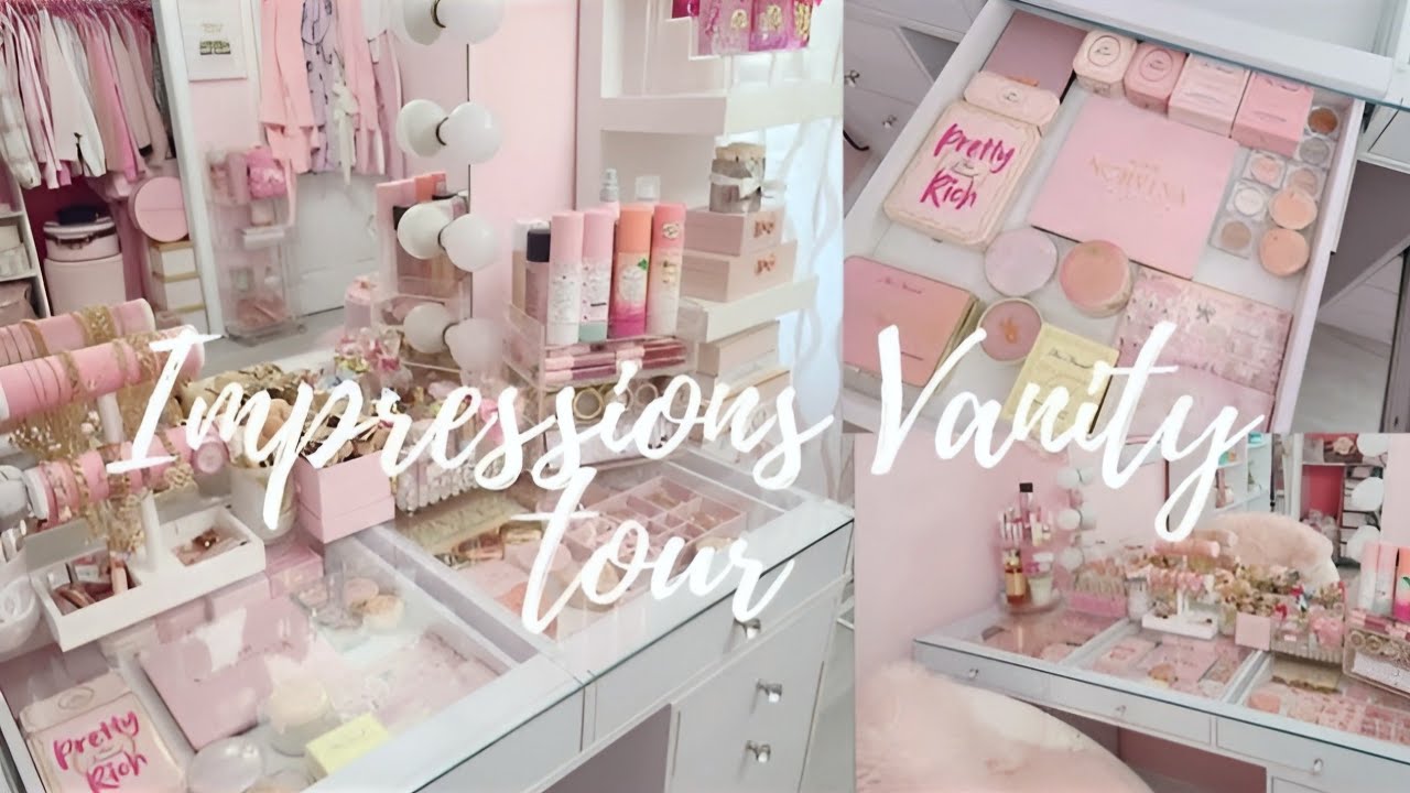 FULL IMPRESSIONS VANITY TOUR|MAKEUP COLLECTION 💫 #vanitytour #makeupcollection