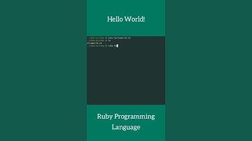 Hello World - Ruby Programming Language
