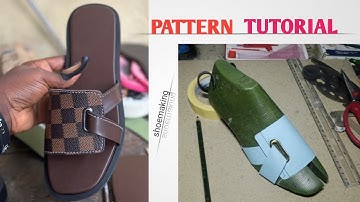 How to create pattern for this ladies trendy slide slippers #diy #beginners #shoemaking