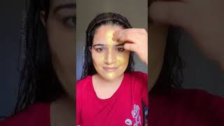 Viral Golden Mask| Get Super Glowing skin| Party Ready in 15 Minutes #shorts Beautifulyoutips