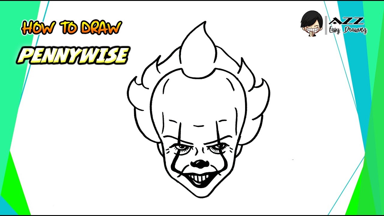 How to Draw PENNYWISE  Easy Step-by-Step Tutorial 