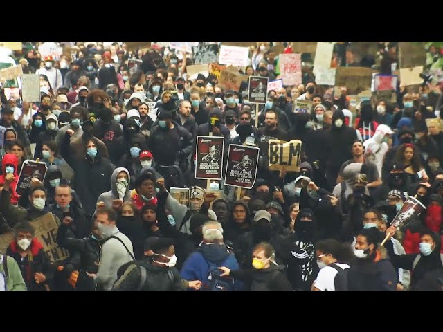 Black Lives Matter protesters march in London as organisers call off weekend demonstration