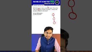 MBA CET 2026 🔥| Blood relation Questions | Confidence Booster Series | #shorts