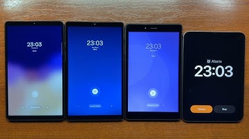 Samsung Tab A9 4G 2023 vs Tab A7 Lite 2021 vs Tab A 8.0 2019 vs iPad Mini 6 2021 Alarm & Timer Alert