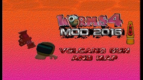 Worms 4 Mod 2016 Updates 1.6 Revision Volcano Gun and Map