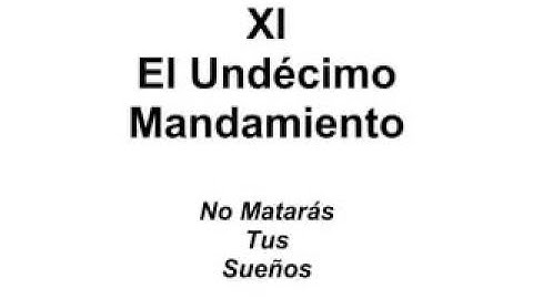 El XI MANDAMIENTO   Por  Mario A . Rosen