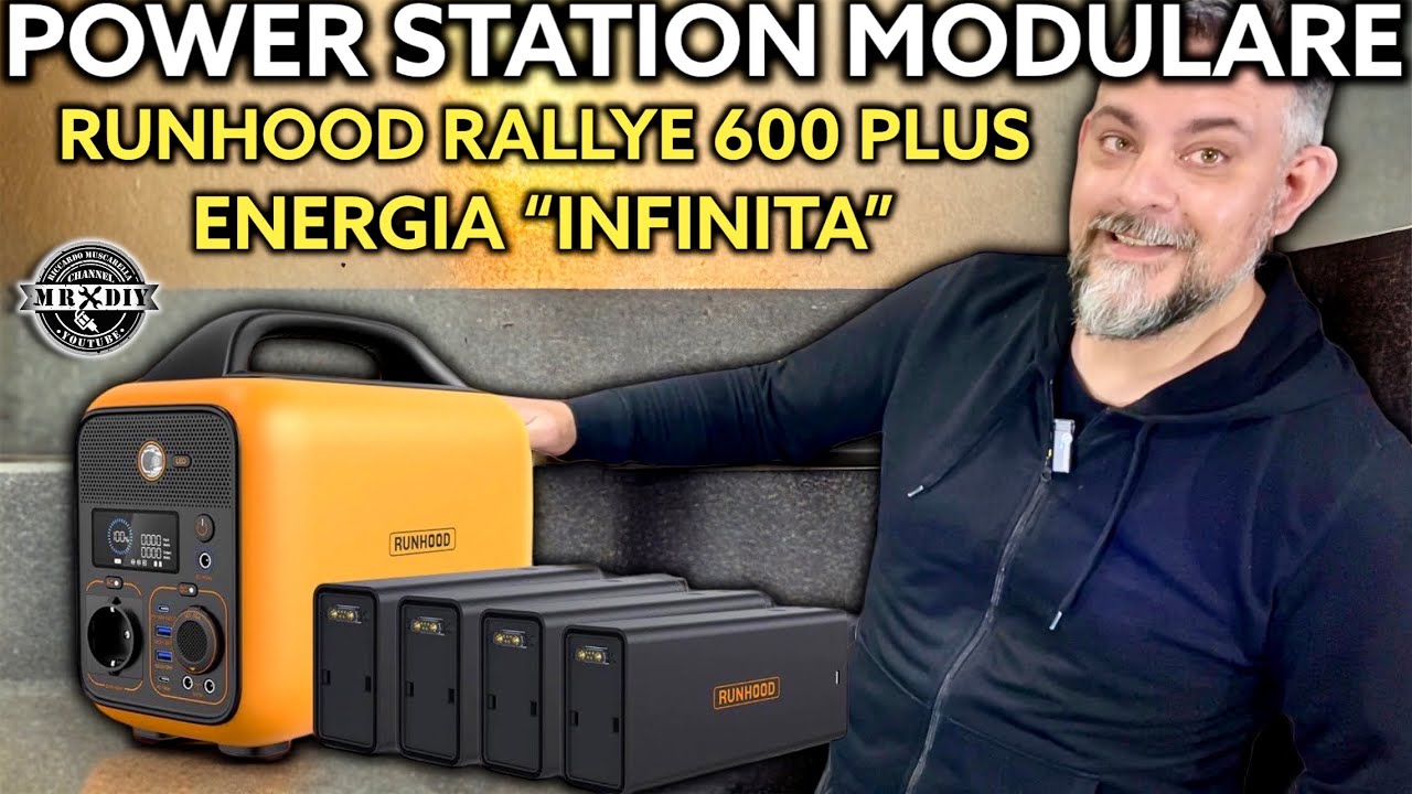 Energia elettrica 220V infinita, con la power station modulare da 1296nWh RUNHOOD RALLYE 600 PLUS