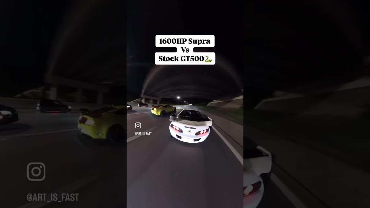 Stock GT500 vs 1600 supra 😮‍💨😮‍💨😬😬
