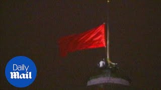 25/12/1991 Moscow Kremlin USSR Flag Lowered, Russian Flag Raised 