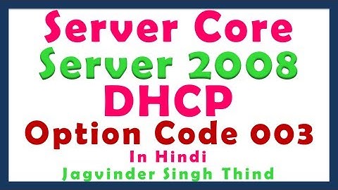 ✅ Setting Option Code 003 for Default Routers | Server Core DHCP server using command in Server 2008