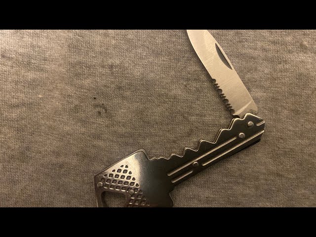 Key-Shaped Stainless Steel Folding Knife