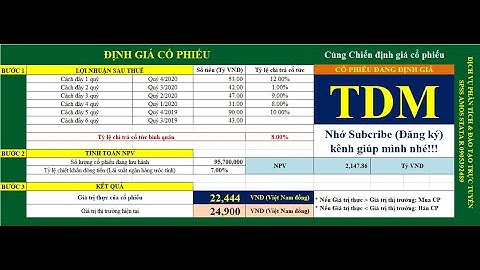 (#TTCK) Định giá cổ phiếu #TDM | Thông tin đầu tư chứng khoán #dinhgiacophieu (#Chiến) 28.01.2021