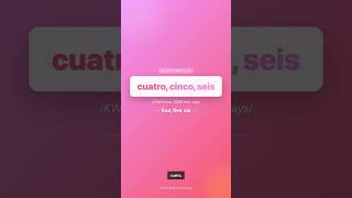 Spanish Numbers 1–10: 4–6 Fast | Learn Spanish
