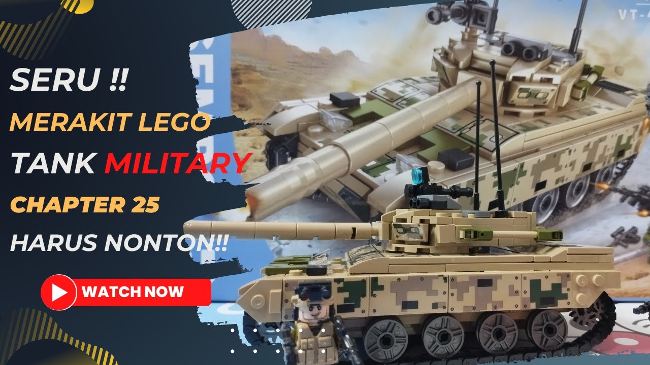 BUILD LEGO SEMBO BLOCK TANK MILITARY | MERAKIT SEMBO LEGO TANK BAJA , Eps 25 
