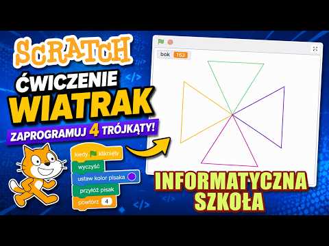 Scratch – Wiatrak z Trójkątów 🌪️ | Programowanie krok po kroku