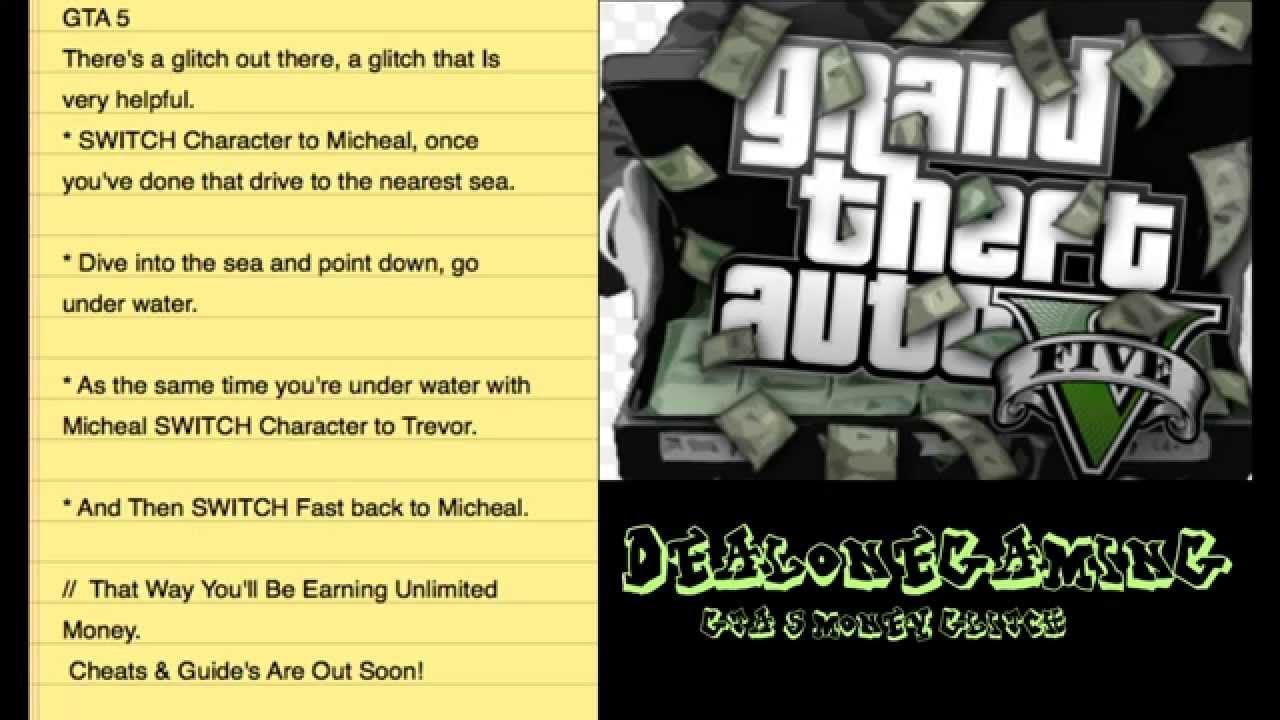 GTA 5 Cheat Money Cheat Xbox & PS3 Grand Theft Auto V YouTube