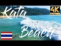 Kata beach in phuket  4k  amazing drone footage