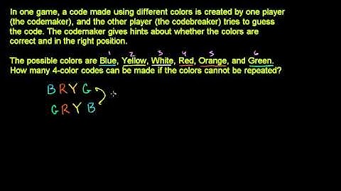 01   Permutations and combinations   03   Example  Ways to arrange colors