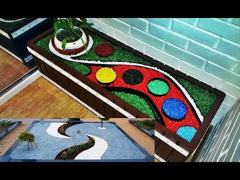Как оформить клумбу декоративным щебнем - YouTube