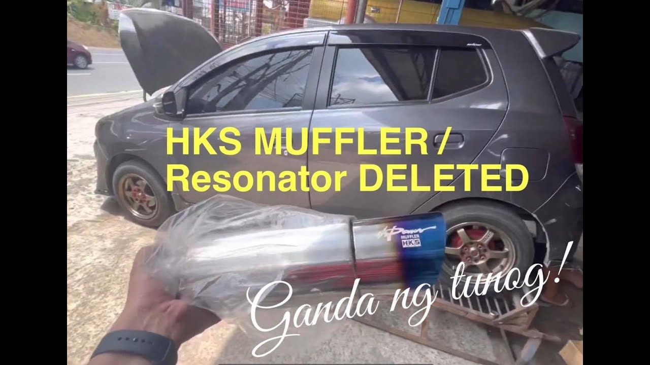 Installing HKS Muffler Small Can Resonator Delete TOYOTA Wigo Car
