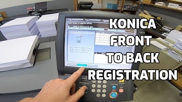 Both Sides Adjustment on Konica Minolta C6500 Digital Presses, Front to Back Image Registration