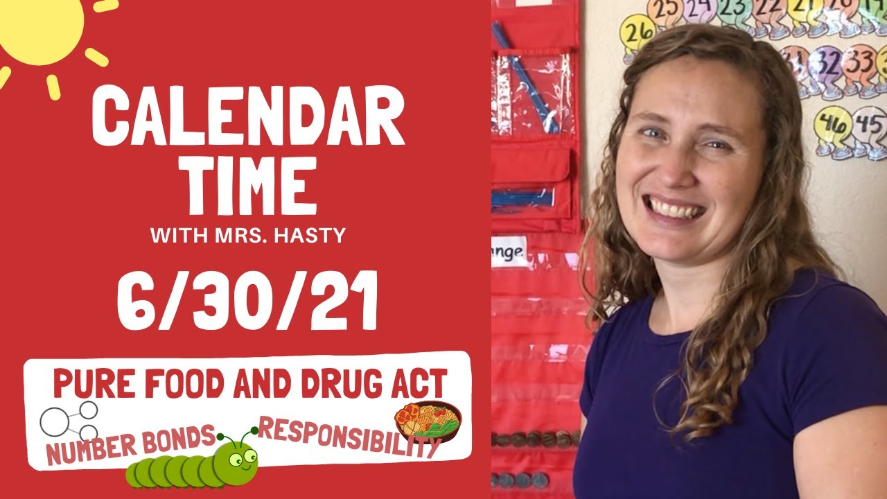 June  30, 2021 - Calendar Time, daily math, learning fun! - Learn at home