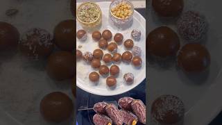 Hurma topları ,içi fındık ve fıstık dolu#sağlıklıbeslenme #hurma #hurmatopları#asmrfood #anneeli