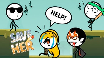 Save Her - Gameplay Walkthrough Levels 1-25 - Stick Rescue Girl Draw Puzzle Game (WEEGOON)