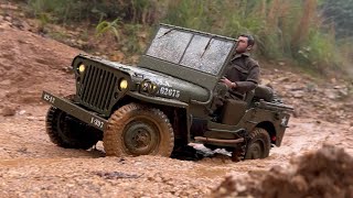 1/6 Scale RC : 1941 Willys MB Jeep(ROCHOBBY) Off-road Driving. #7
