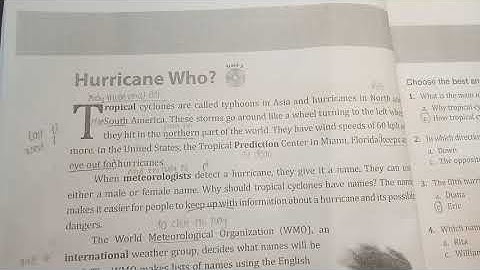 Hurricane Who? ( Unit 3- Reading challenge) by Minh Ánh