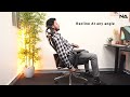 Neuarc Prejudice Ergonomic Office Chair | Adjustable Backrest | 3D Armrest |  Seat Slider