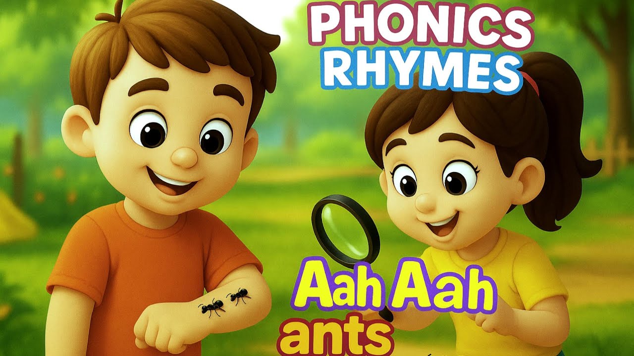 A–Z Phonics Rhymes | ABC Letter Sounds for Kids (Aah Aah Ants on My Arm ...