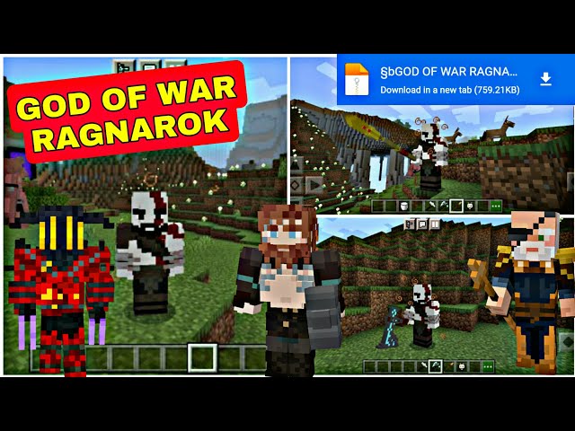 Ragnarok Addon (1.20, 1.19) - MCPE/Bedrock God of War Mod 