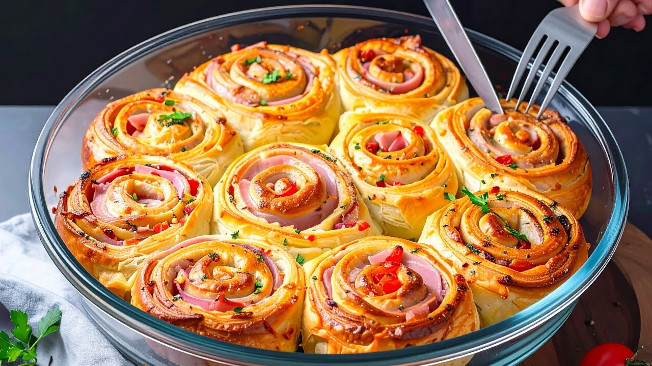 Nur Blätterteig, Schinken & Käse – Unglaublich lecker in 10 Minuten!