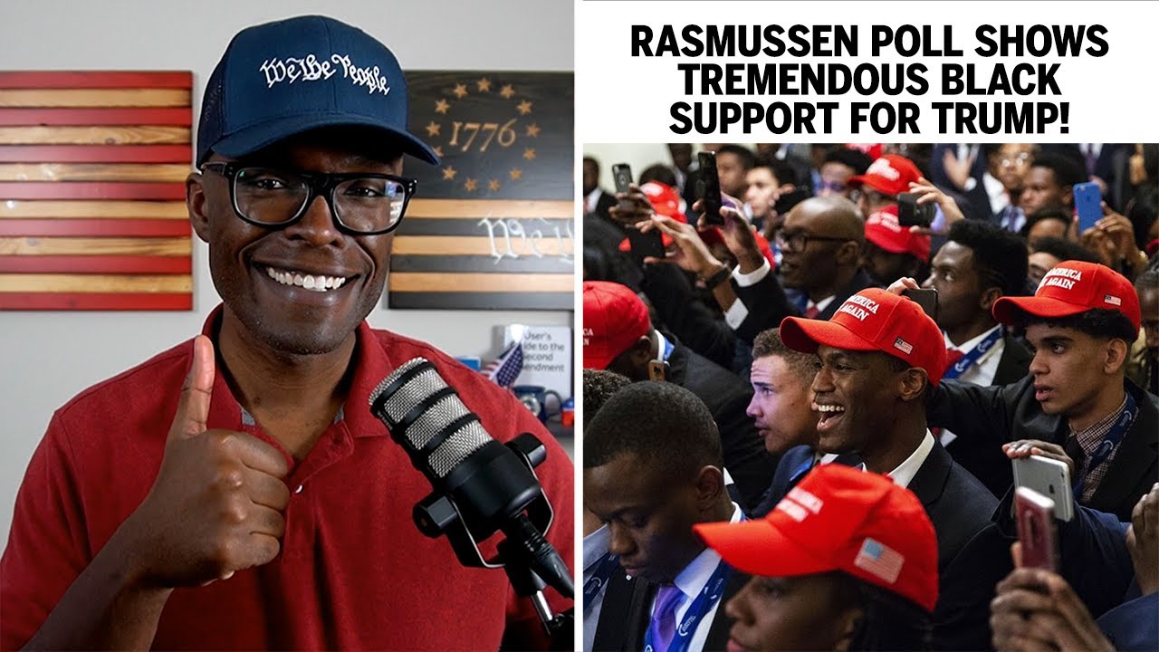 Rasmussen Poll Shows Nearly 50% Black Support For Trump! - YouTube