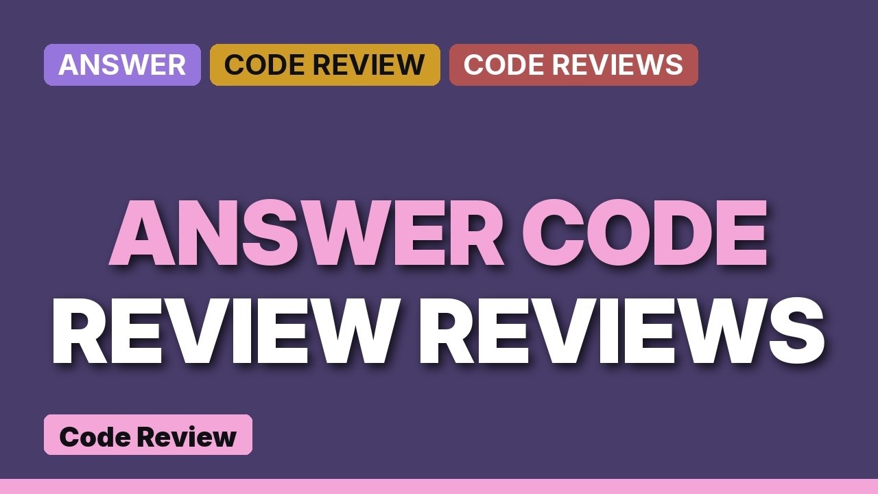 Code Review: PHP Questionnaire Code Peer Review (2 Solutions!!) - YouTube