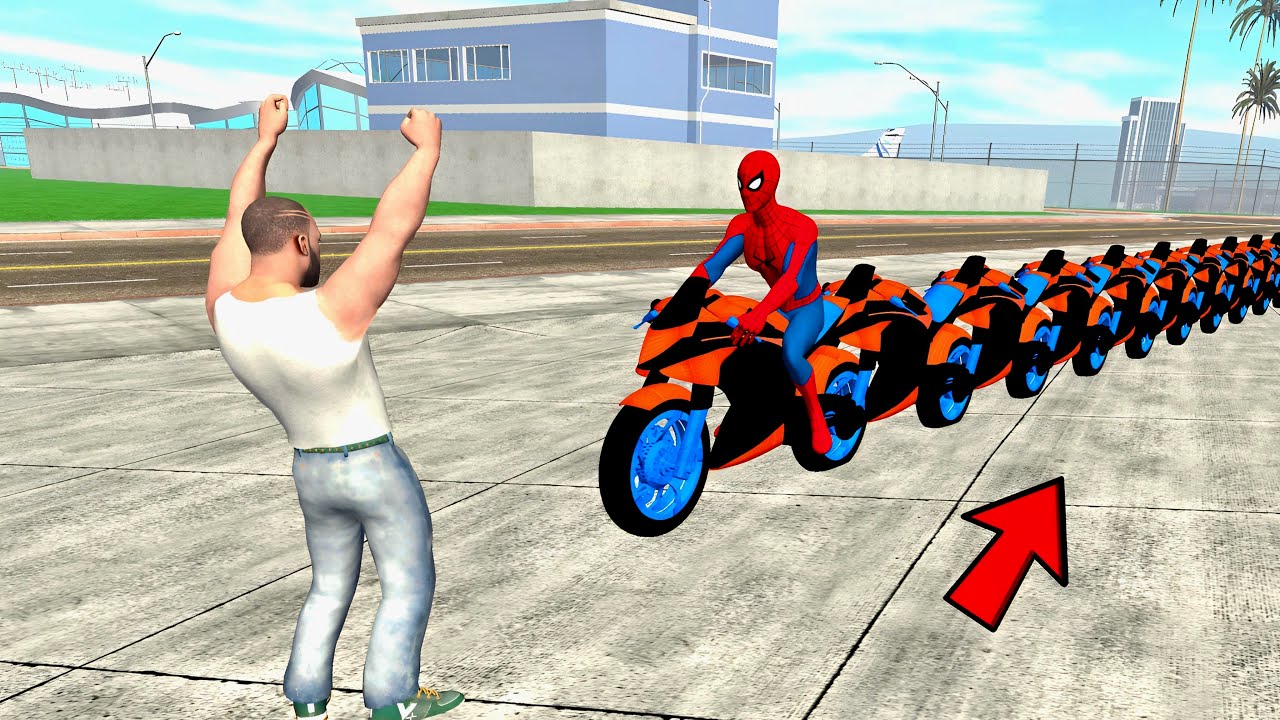 Franklin Found Longest Spider-Man Bike in Indian Bike Driving 3D