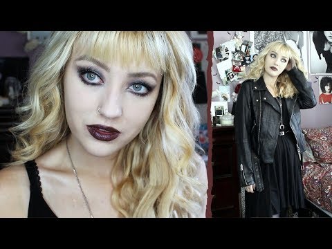 SUPER EASY GOTH MAKEUP & OUTFIT🖤