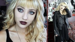 SUPER EASY GOTH MAKEUP &amp; OUTFIT🖤