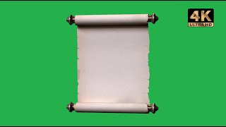 Scroll Opening Animation Scroll Green Screen