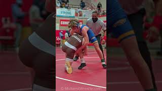 Seth Mendoza stuffs the head, shoots a single, and scores a funky takedown