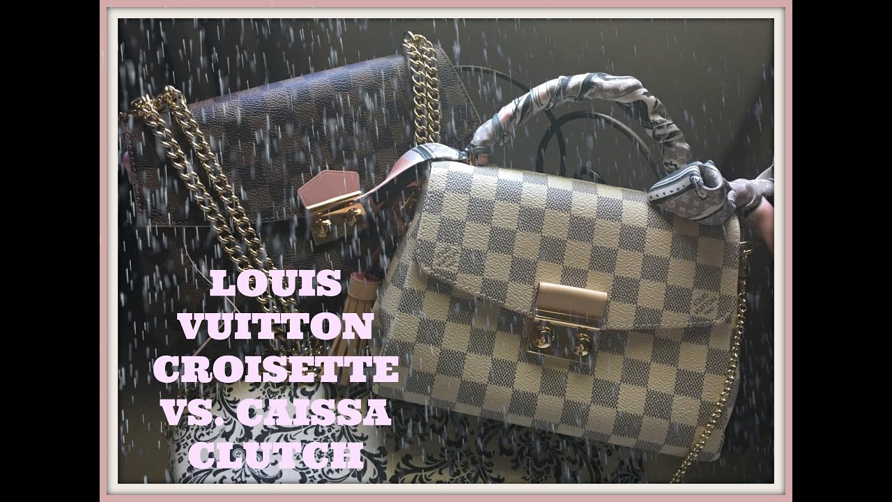 LOUIS VUITTON CROISETTE VS CAISSA CLUTCH!!! 2016 COLLECTION - YouTube