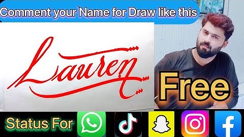 Lauren Name Signature Calligraphy Status | How to Cursive write with cut Marker #lauren