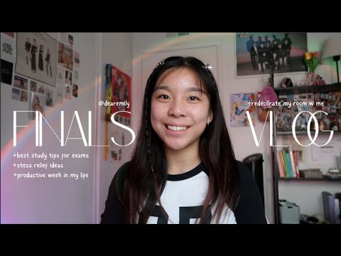 best study methods & stress management for exam week | (redecorate my room w me)