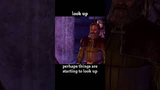 look up — Dragon age : Origins dialogue scene