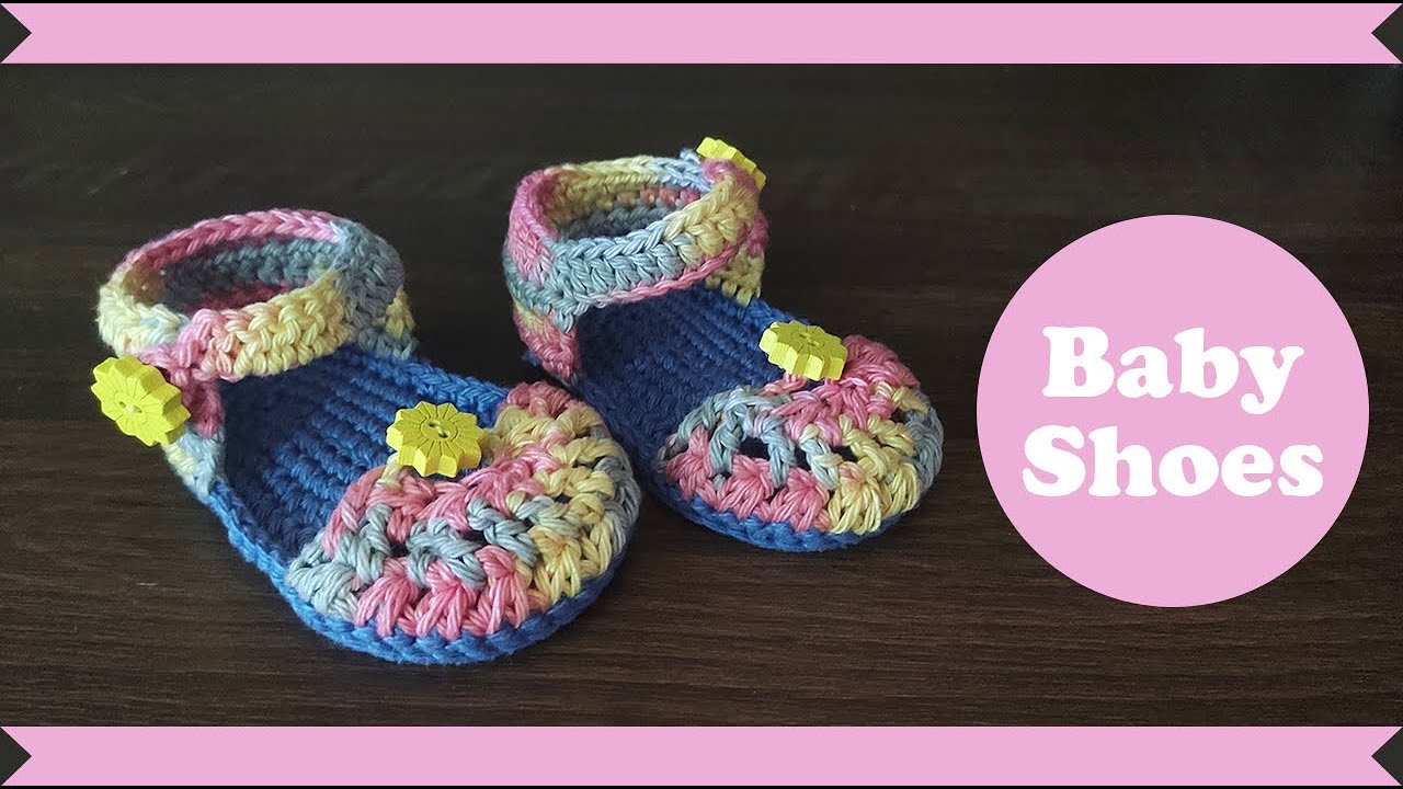 Crochet Baby shoes for 36 months old baby Step by Step tutorial for