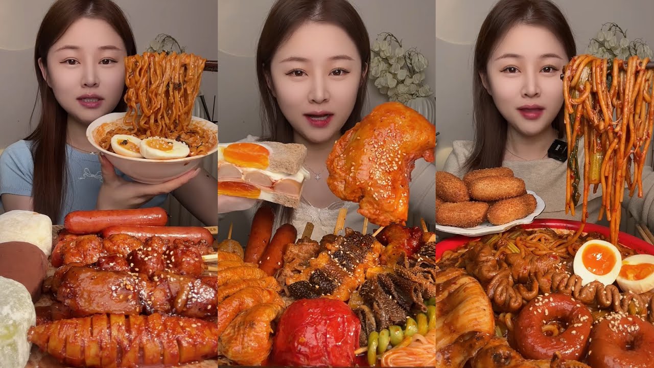 Chinese Food Asmr/ Mukbang Eating Show | Soslu Çin Yemekleri Yeme🌶 🥵😋